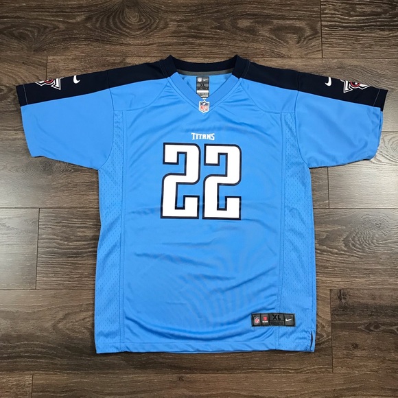 Nike Tennessee Titans Derrick Henry 22 On Field Home Jersey Youth